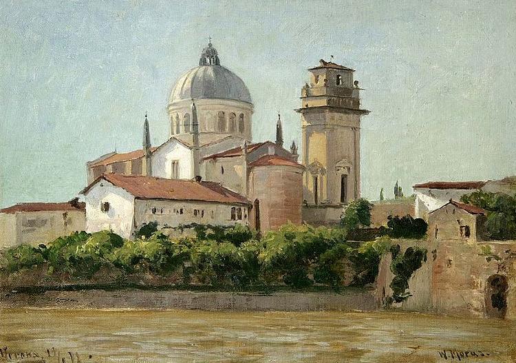 Walter Moras Ansicht von Verona an der Etsch Spain oil painting art